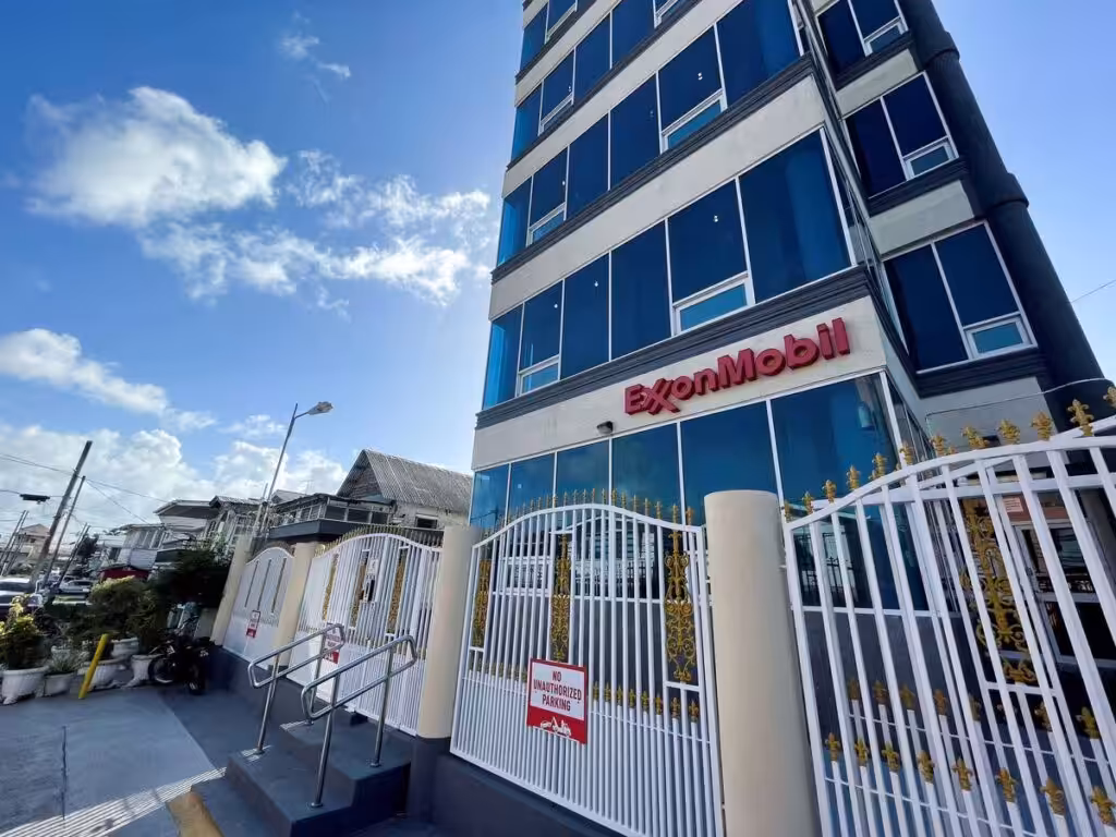 Exxon Mobil Corp headquarters in Georgetown, Guyana February 18, 2022. Photo: Sabrina Valle/Reuters.