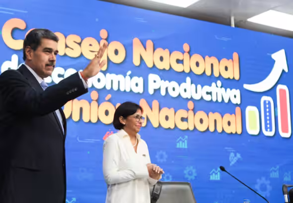 Venezuelan President Nicolás Maduro (left) and Vice President Delcy Rodríguez (right). Photo: X/@ViceVenezuela.