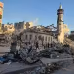 A residential area of Gaza City devastated by Israeli bombardment. Photo: Palestine Chronicle.