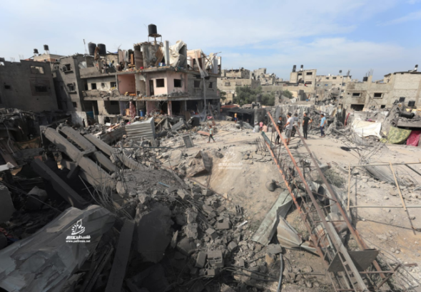 Israeli airstrikes on the Gaza Strip continue. Photo: via PalTimes.net.