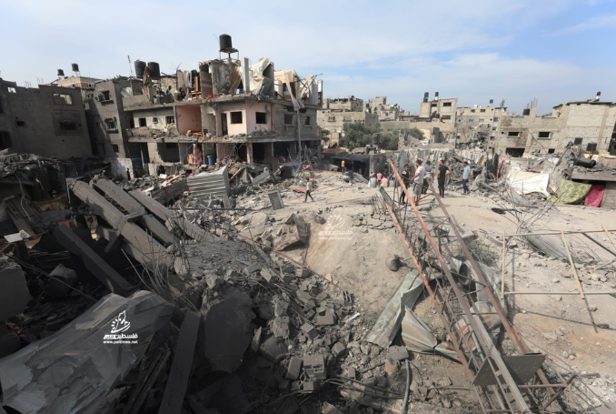 Israeli airstrikes on the Gaza Strip continue. Photo: via PalTimes.net.