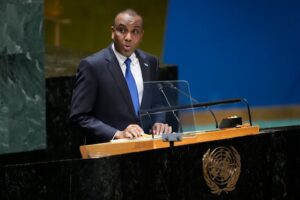 Somalia's Prime Minister Hamza Abdi Barre addresses the 78th session of the United Nations General Assembly, Saturday, Sept. 23, 2023 at United Nations headquarters. Photo: AP/File Photo