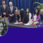Unitary Platform delegation head Gerardo Blyde (left) signs two agreements next to the head of the Venezuelan delegation Jorge Rodríguez (right) at the resumption of the Mexico Talks in Bridgetown, Barbados, on Tuesday, October 1, 2023. Photo: X/@jorgepsuv.