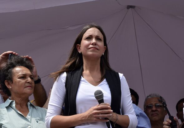 Far-right Venezuelan opposition politician María Corina Machado. File photo.