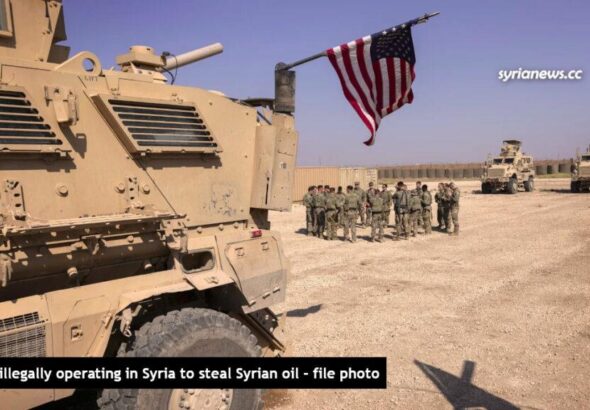 US Army illegally operating in Syria to steal Syrian oil. Photo: Syria News/file photo.