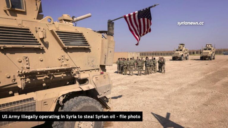 US Army illegally operating in Syria to steal Syrian oil. Photo: Syria News/file photo.
