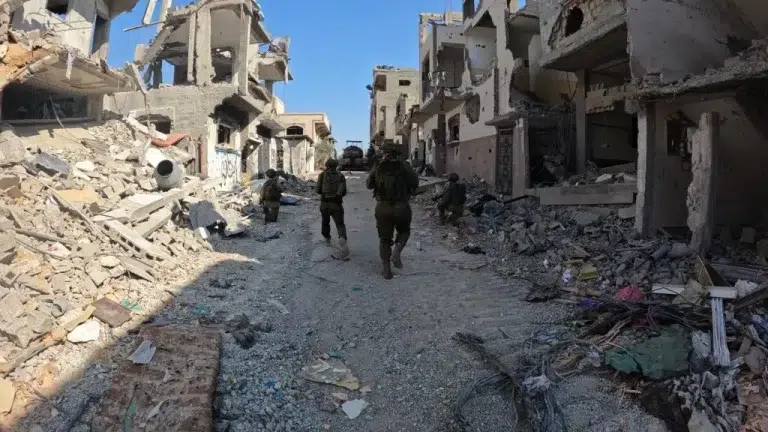 Screenshot of a video showing Israeli troops inside Gaza on 31 October. Photo: Israeli army.