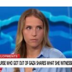 Emily Callahan, an American nurse with Doctors Without Borders who just left Gaza. Photo: video grab.