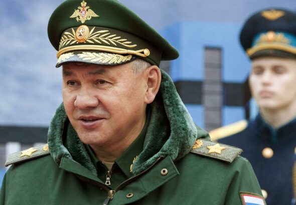 Russian Defence Minister Sergei Shoigu speaks at the ceremony of laying the foundation stone of the future hospital for medical support of military personnel in the Arkhangelsk oblast in 2021. Photo: Sputnik/File photo.