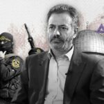 Compilation image depicting Palestinian soldiers (Left), Ihsan Ataya (Center) and Al-Asqa Mosque (Right). Photo: The Cradle.