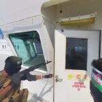 Yemeni Armed Forces boarding the cargo ship Galaxy Leader on November 19, 2023. Photo: Ansar Allah Center/AP.