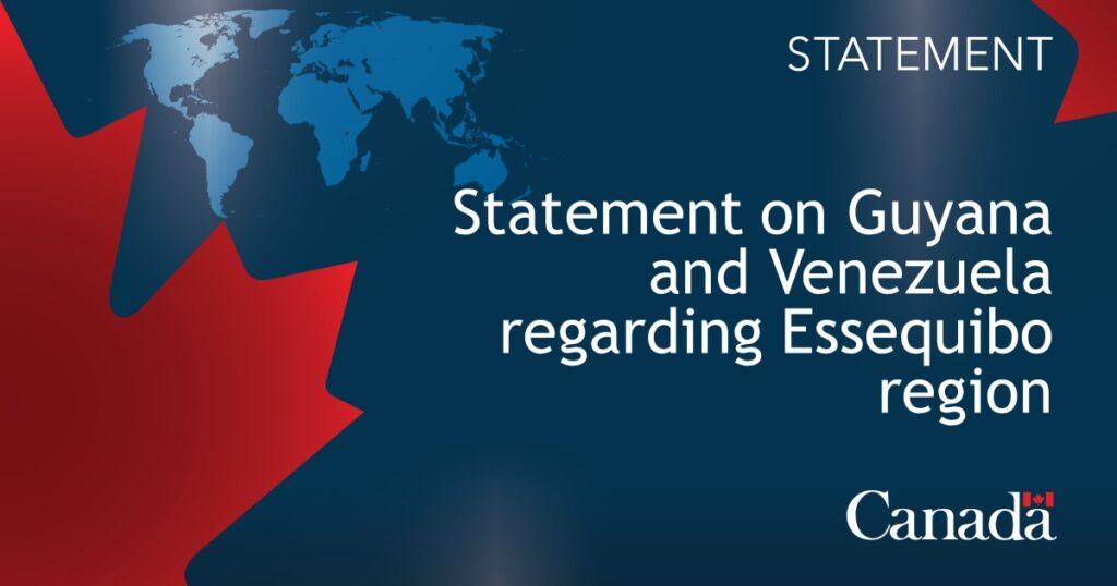 Featured image of Canada's interventionist statement on the territorial dispute between Canada and Venezuela. Photo: The government of Canada.