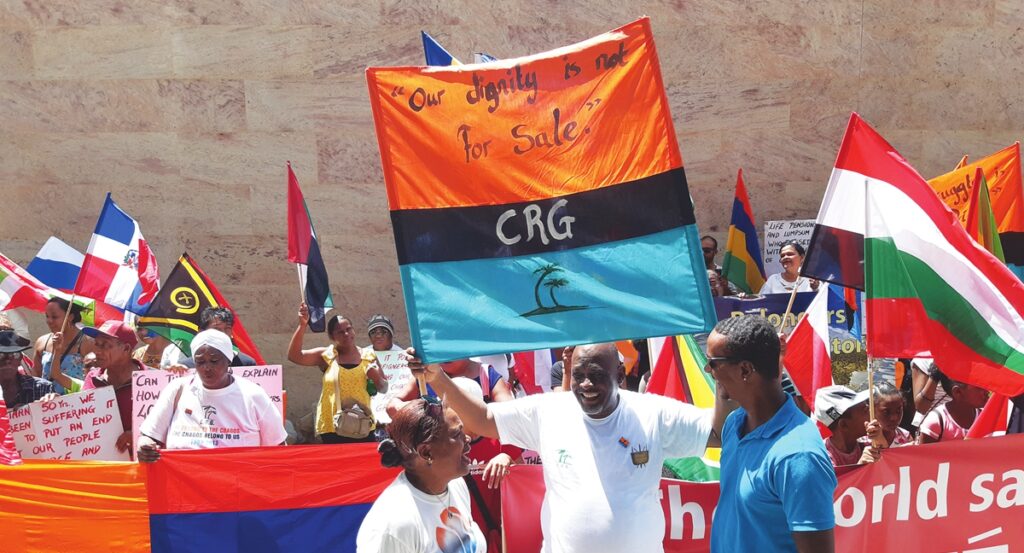 Demonstrators from the Chagos Islands protest demand the UK to end its illegal occupation of the Indian Ocean archipelago in Port Louis, capital of Mauritius on November 22, 2019. Photo: Jean Marc/AFP.