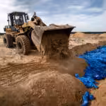 Palestinians bury innocent civilians killed by the Israeli entity's genocidal bombardment in a mass grave in the town of Khan Younis, southern Gaza Strip, Wednesday, Nov. 22, 2023. Photo: Mohammed Dahman/AP.