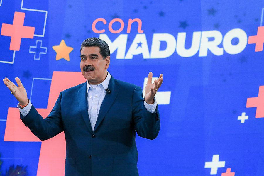 Venezuelan President Nicolás Maduro on his TV program Con Maduro +. Photo: Correo del Orinoco.