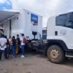 SAIME mobile headquarters deployed in Tumeremo, Bolívar state, to provide IDs to locals and Guayana Esequiba residents. Photo: X/@amarcanopsuv.