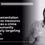 A graphic depicts interviewee Anahi Arizmendi, author of Infancia bajo asedio. Photo: Venezuelanalysis.