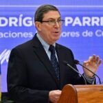 Cuban Foreign Minister Bruno Rodríguez holds a press conference in Havana on October 19, 2023. Photo: Xinhua.