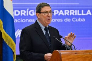 Cuban Foreign Minister Bruno Rodríguez holds a press conference in Havana on October 19, 2023. Photo: Xinhua.