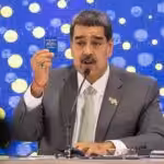 The president of Venezuela, Nicolás Maduro, speaks during an event at the National Electoral Council after the Essequibo referendum in Caracas, Venezuela. Photo: Rayner Peña/EFE.