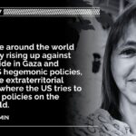 Medea Benjamin alongside a quote of hers. Photo: Venezuelanalysis.