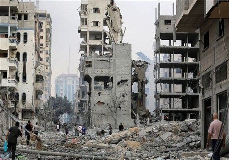 Destroyed buildings in Gaza, Photo: PressTV/File photo.
