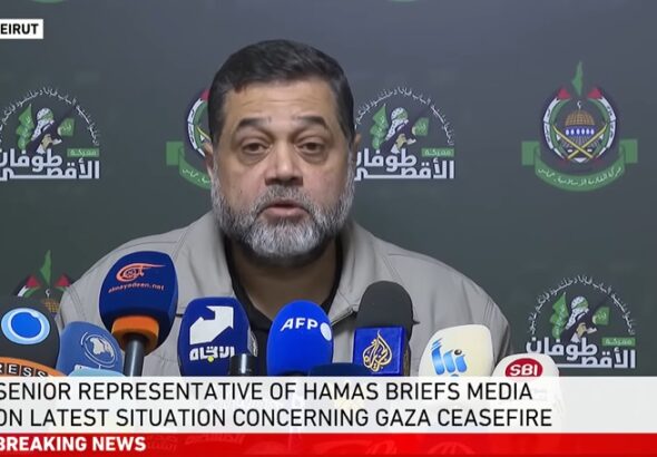 Senior Hamas official, Osama Hamdan. Photo: Video grab, AJE.