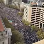500,000 people gathered in Washington, D.C. on Nov. 4 for a historic march that recognized the Palestinian right to resist. Photo: Liberation.