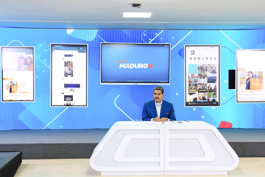 Venezuelan President Nicolás Maduro in episode 31 of his program Con Maduro+. Photo: Alba Ciudad.