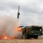 Russia’s nuclear-capable Iskander mobile short range ballistic missile launcher. Photo: Russian Defence Ministry/Sputnik.