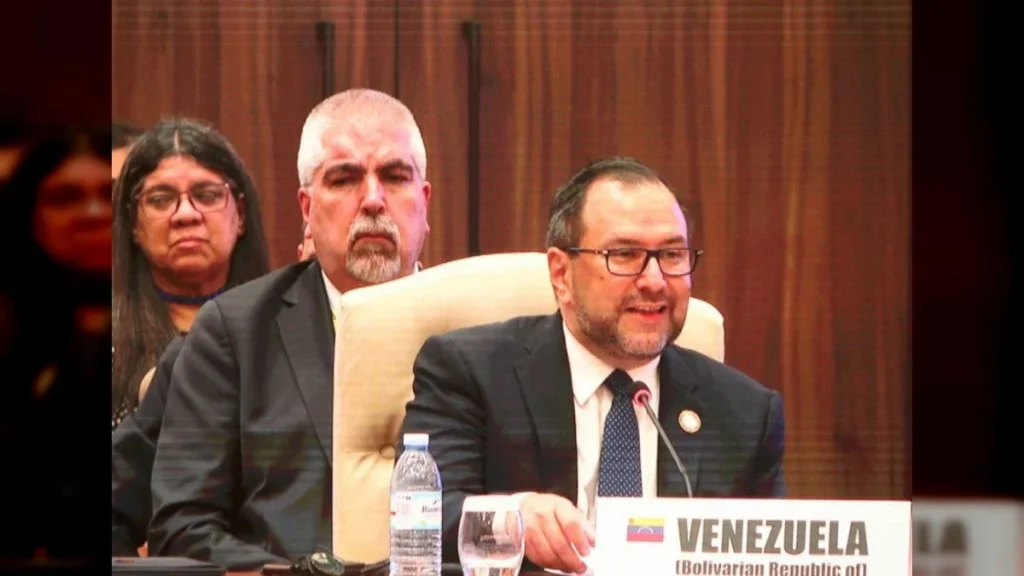 Venezuelan Foreign Minister Yvan Gil during the Non-Aligned Movement Summit in Kampala, Uganda.