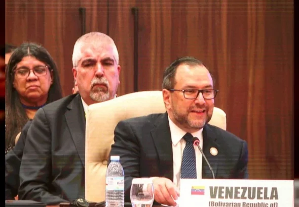 Venezuelan Foreign Minister Yvan Gil during the Non-Aligned Movement Summit in Kampala, Uganda.