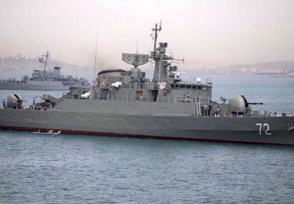The file photo shows Iranian Navy's Alborz destroyer. Photo: PressTV.