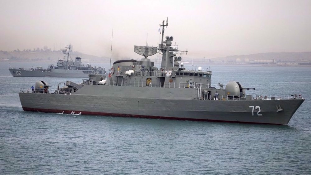 The file photo shows Iranian Navy's Alborz destroyer. Photo: PressTV.