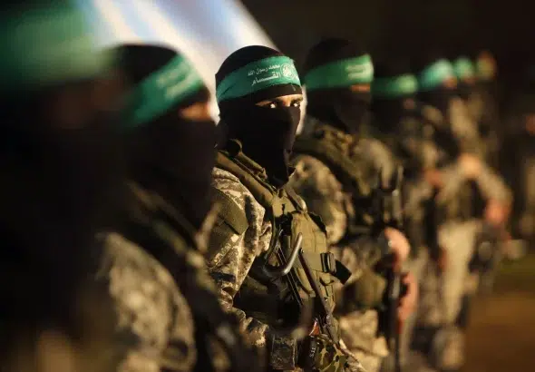 Al-Qassam Brigades resistance fighters. Photo: Financial Times.