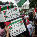 Pro Palestinian demonstration in front of the White House. Photo: AFP.