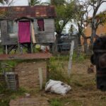 A home in Ann's Grove, Guyana, April 2023. Photo: AP Photo/Matias Delacroix.