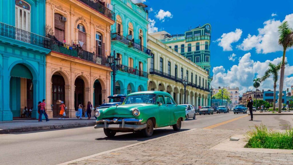 A vintage car in the historic part of Havana. File photo.