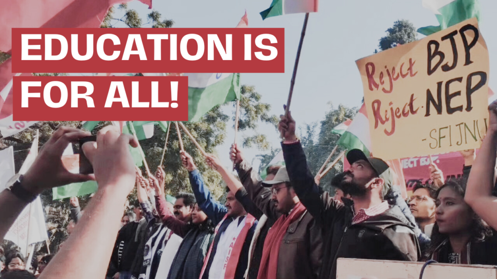 Students march in New Delhi on January 12, 2024. Photo: Students' Federation of India.