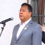Luis Arce in La Moneda Palace, Santiago, Chile to participate in the event for the 50th anniversary of the 1973 coup d'état, which ended the life of Salvador Allende, September 11, 2023. Photo: Presna Latina.