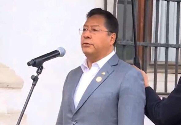 Luis Arce in La Moneda Palace, Santiago, Chile to participate in the event for the 50th anniversary of the 1973 coup d'état, which ended the life of Salvador Allende, September 11, 2023. Photo: Presna Latina.