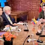 US SOUTHCOM Commander General Laura Richardson, accompanied by US presidential Adviser on Western Hemisphere Christopher Dodd, meets with Ecuadorian President Daniel Noboa. Photo: X/@USEmbassyEC.