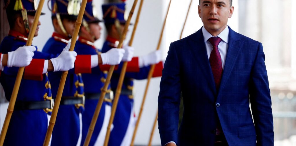 New Ecuadorian far-right president Daniel Noboa. Photo: Reuters.