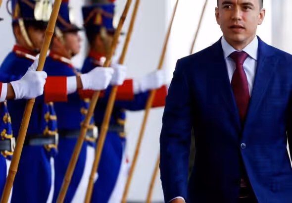 New Ecuadorian far-right president Daniel Noboa. Photo: Reuters.