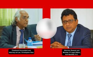Guyanese lawyer Christopher Ram (left) and Guyanese Attorney General Anil Nandlall (right). Photo: Alba Ciudad.