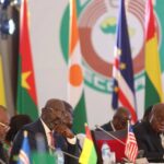 The leaders of the ECOWAS member countries at the 64th summit in the city of Abidjan, Ivory Coast, on December 10, 2023. Photo: AFP.