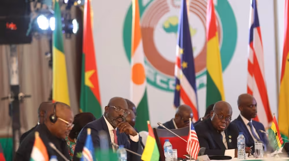 The leaders of the ECOWAS member countries at the 64th summit in the city of Abidjan, Ivory Coast, on December 10, 2023. Photo: AFP.