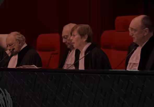 The United Nations' highest court meets on Friday to announce its decision on the request presented by South Africa to enforce emergency measures against "Israel" for its war on Gaza, on January 26, 2024. Photo: Arwa Makki/Al Mayadeen English.