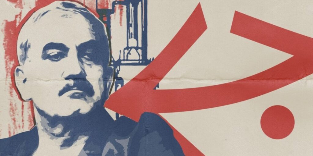 Poster released with the statement shows George Habash against the background of a rifle and the PFLP logo. Photo: PFLP.