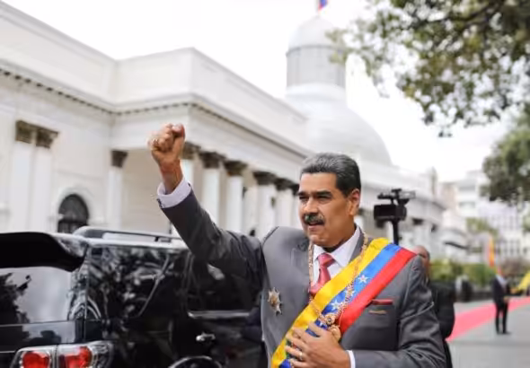 Venezuelan President Nicolas Maduro arriving at the National Assembly to deliver his annual address on Monday, January 15, 2024. Photo: Venezuela's Presidential Press.
